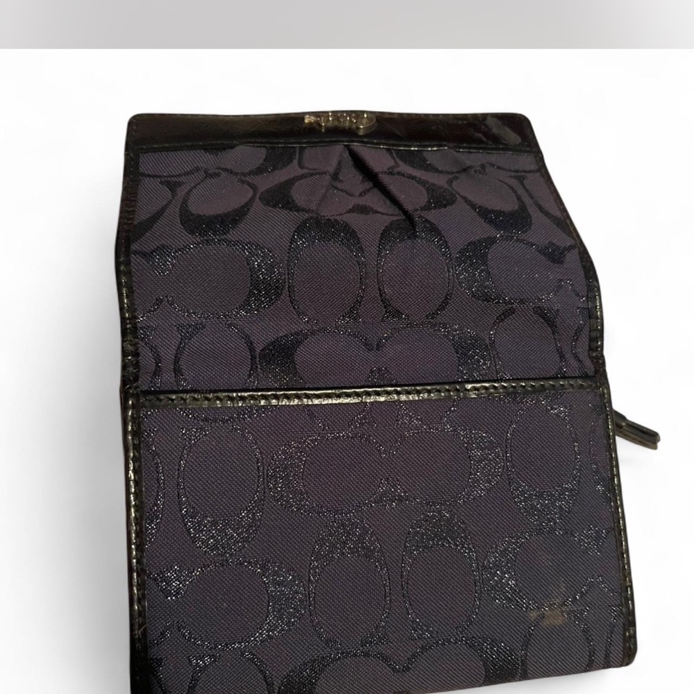 Coach Black and Purple Signature Wallet - Picture 5 of 6
